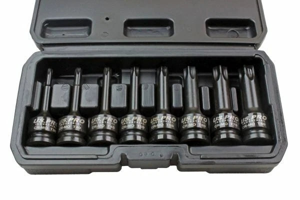 1/2" Drive Long Impact Torx Bits Socket Set T30 - T80 Us Pro