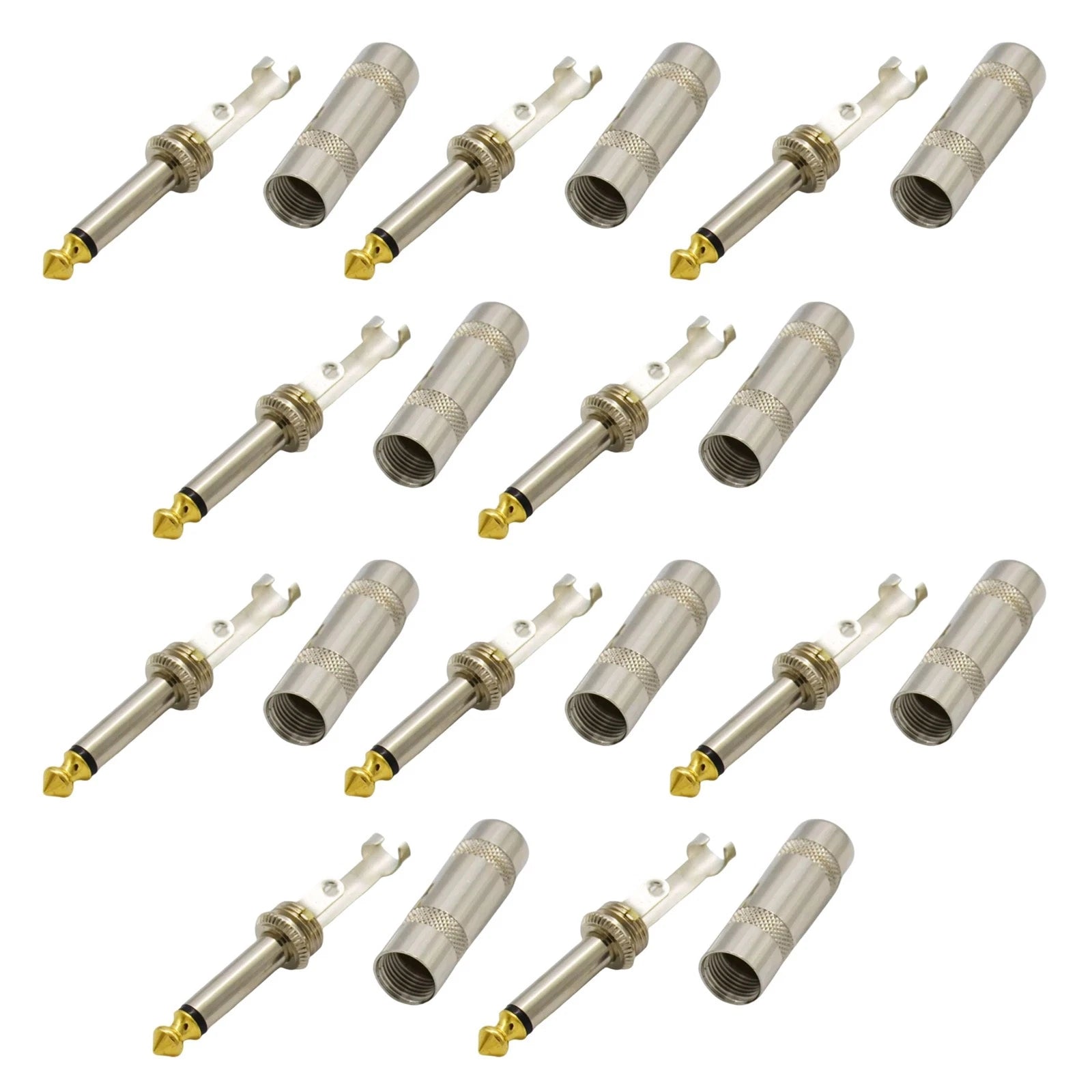 6.35 Mm (1/4 In) Ts Male Mono Male Audio Speaker Adapter Plug Assembly