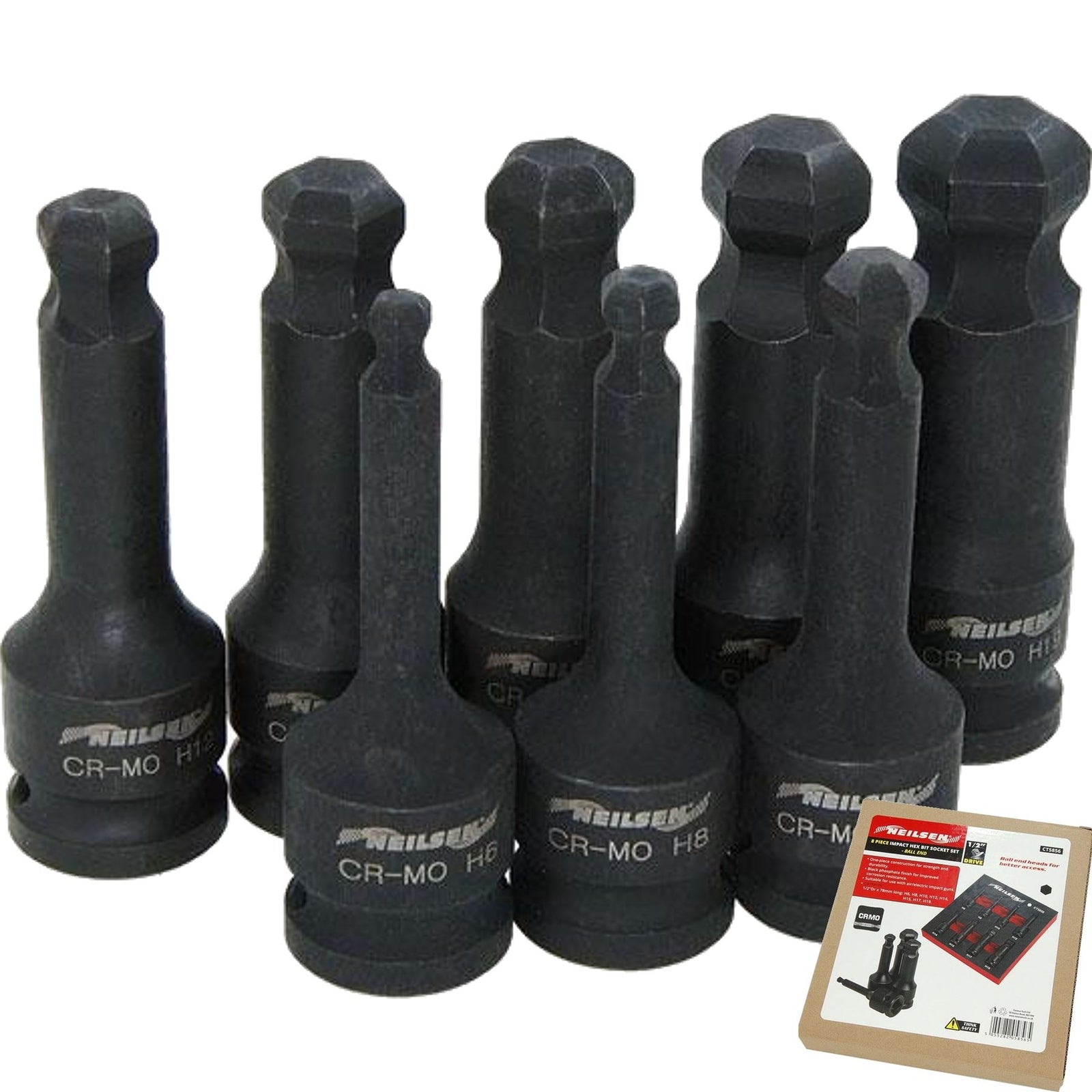 Neilsen Ball End Impact Allen Key Set 8pc