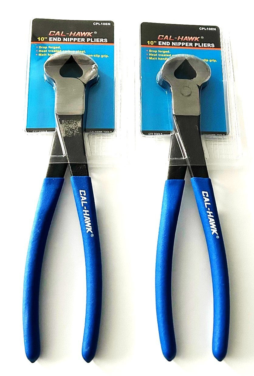 2 CALHAWK 10" LONG REACH END NIPPER CUTTERS WIRE CUTTING PLIERS PINCER CPL10ENOp