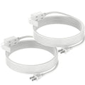 2PC 12FT Extension Cord Multiple Outlets 2 Prong Plugs 13Amps 16Gauge