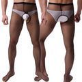 Hosiery Underwear Men Pantyhose Sheer Stocking Open Crotch Sissy Black