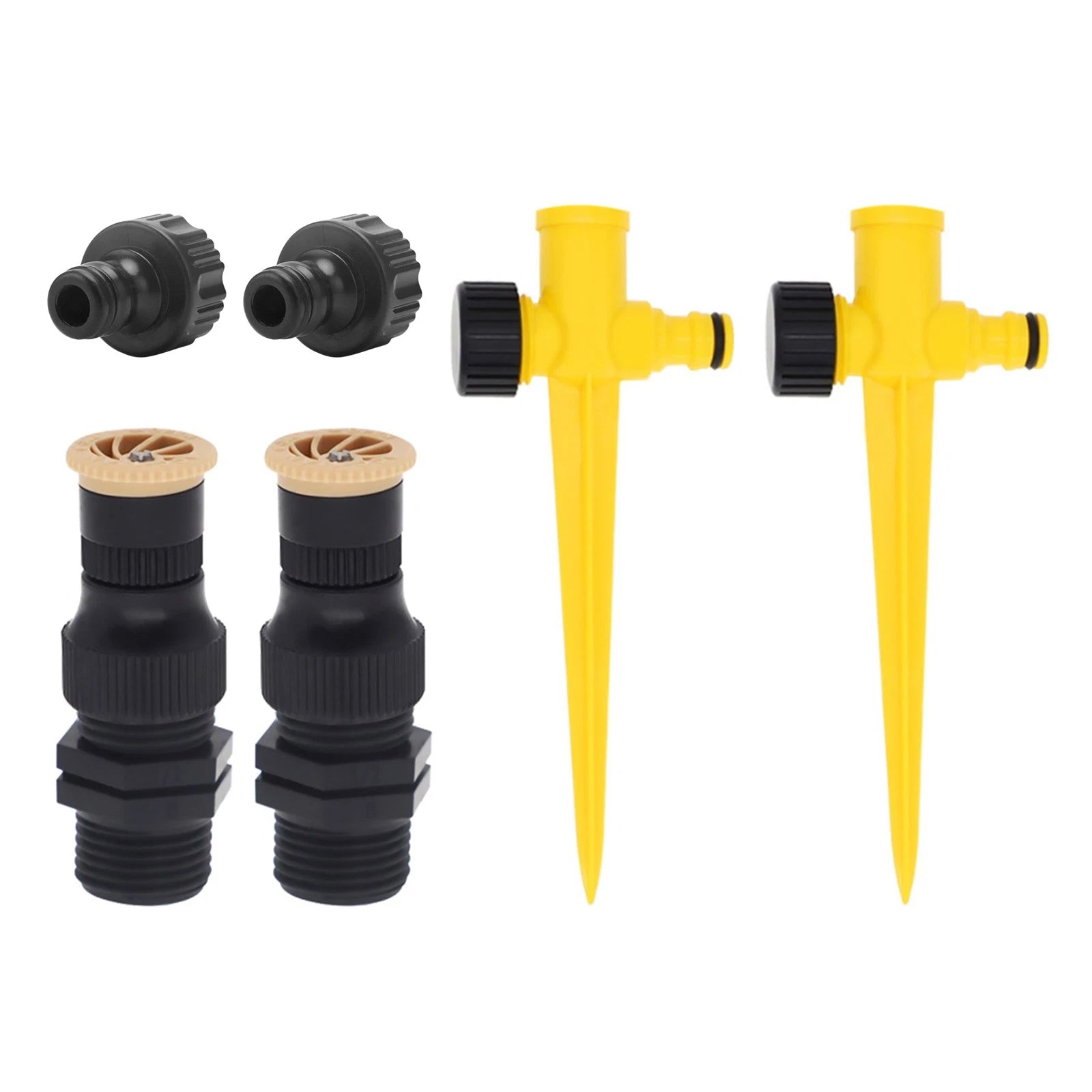 2* 360° Rotation Auto Irrigation System Garden Lawn Sprinkler Patio