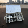 200pc Anti-vibration External Tooth Serrated Lock Washer Steel Gasket Assortment