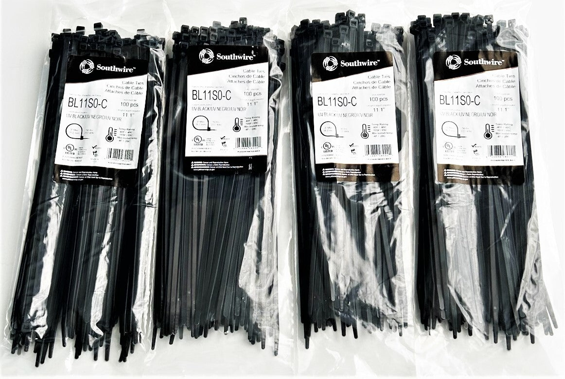 Southwire UV Black Nylon Cable Zip Ties