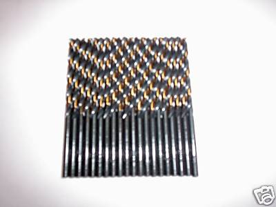25 BLACK & GOLD HIGH SPEED STEEL DRILL BITS 3/32" USAOpens in a new window or ta