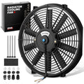 16" Black Slim Electric Reversible Radiator Cool Fan