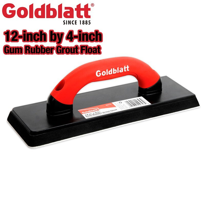 Goldblatt 12-inch by 4-inch Margin Float Gum Rubber Grout Float with