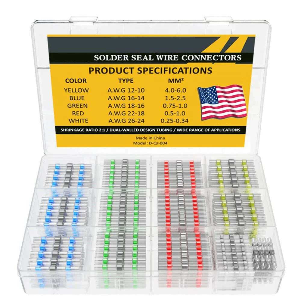 340- Waterproof Heat Shrink Solder Seal Sleeve Butt Terminal Wire