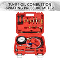Fuel Pressure Meter Test Kit Dual Scale Gauge For Car Suv Truck Pickup
