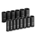 Capri Tools 1/2 In. Drive Deep Impact Socket Set, 7/16 To 1-1/4 In,
