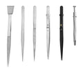 Stainless Steel Jewelers Diamond Tweezers Set