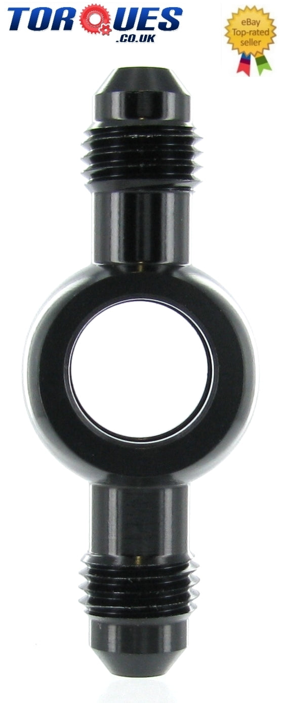 An -4 (an4 an 04) 12.5mm Eye Double Banjo Adapter in Black