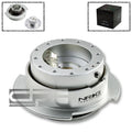 Nrg 6-hole Steering Wheel Silver Quick Release Hub Adapter Kit Gen