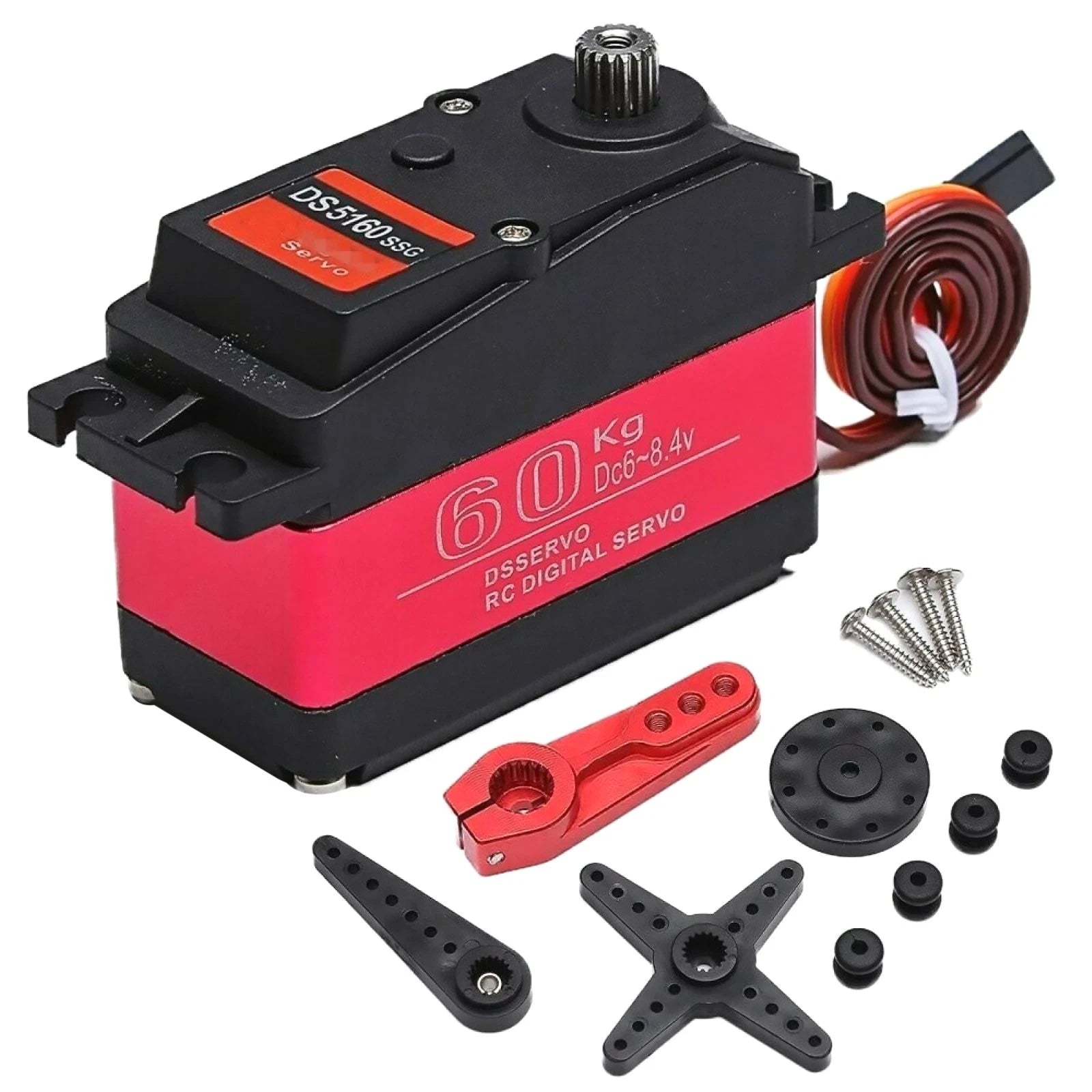 6-8.4V 60kg Metal Gear Digital Steering Servo W/ | Built Supply Co