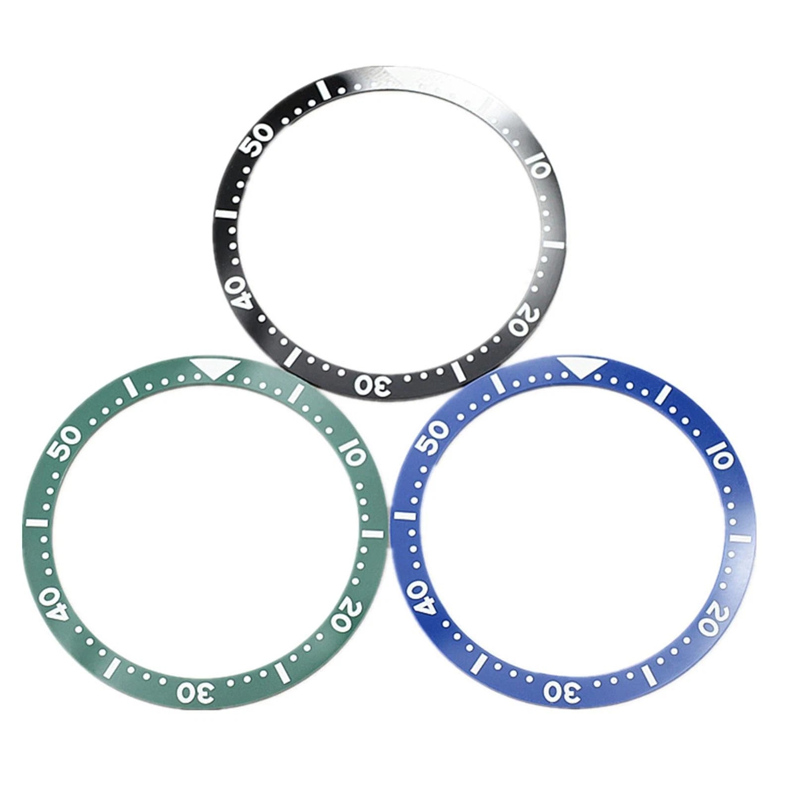 Flat Ceramic Watch Bezel Insert Spare Parts Fit For 38mm Skx009