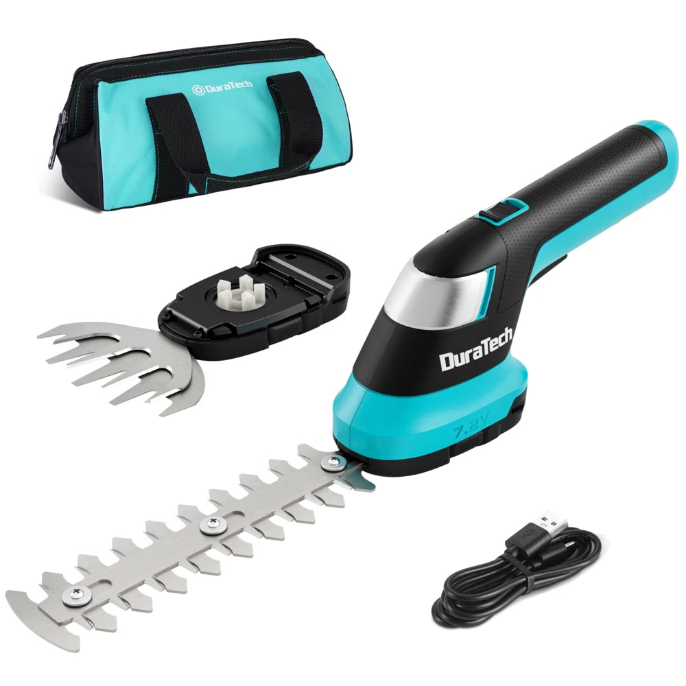 Duratech 2-in-1 7.2V Cordless Grass Trimmer & Hedge Shear Handheld