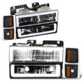 Fit 94-00 Chevy C/k Led Drl Headlight+bump<wbr/>er | Built Supply Co
