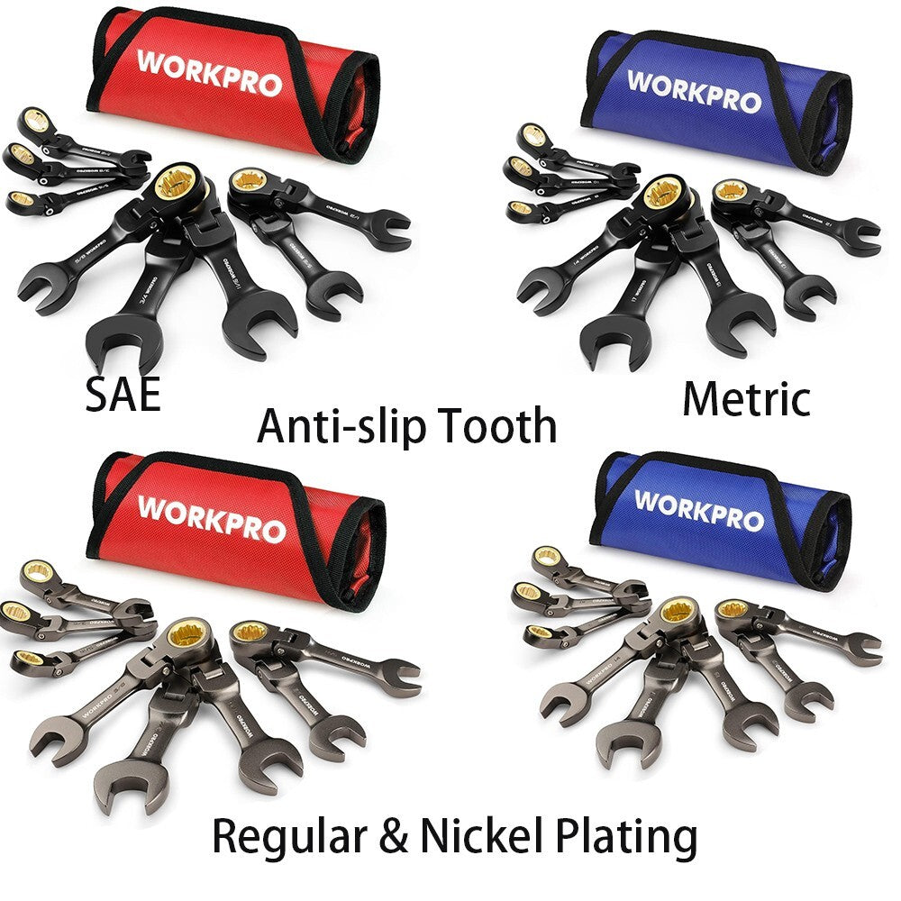 WORKPRO 8-Piece Ratcheting Wrench Set by WORKPRO