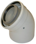 Worcester Bosch 45 Degree Bend In White
