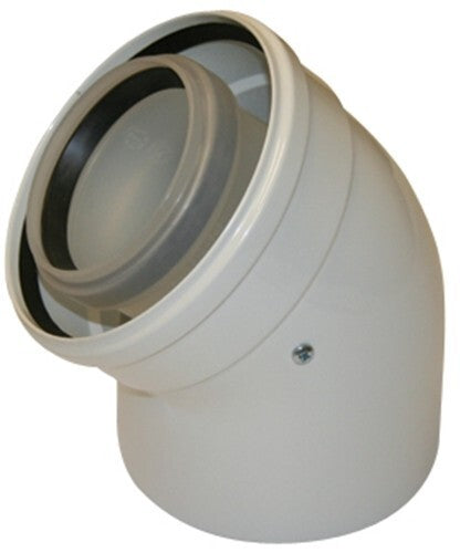 Worcester Bosch 45 Degree Bend In White