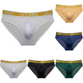 Low Waist Men's Ice Silk Briefs U Convex Support Sports Underwear