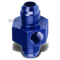 6an An6 Male Union 1/8" Npt Side Port Blue Aluminum Anodized Fitting