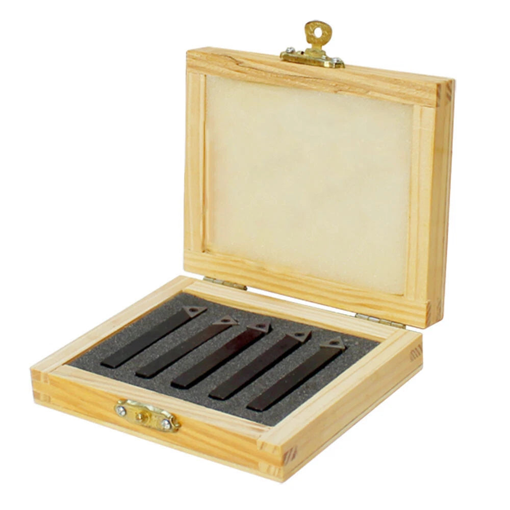Indexable Carbide Insert Lathe Turning Tool Bit Set In Wooden Box