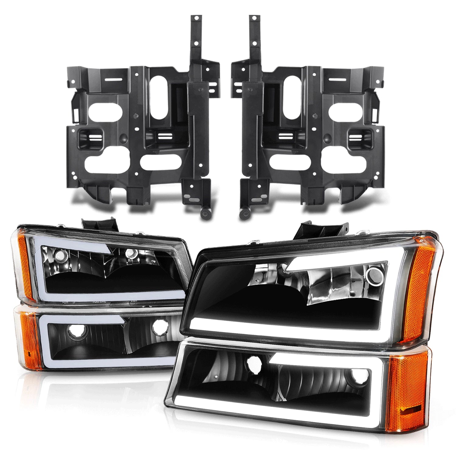 Fit 03-07 Avalanche Silverado Black Amber Led Drl | Built Supply Co