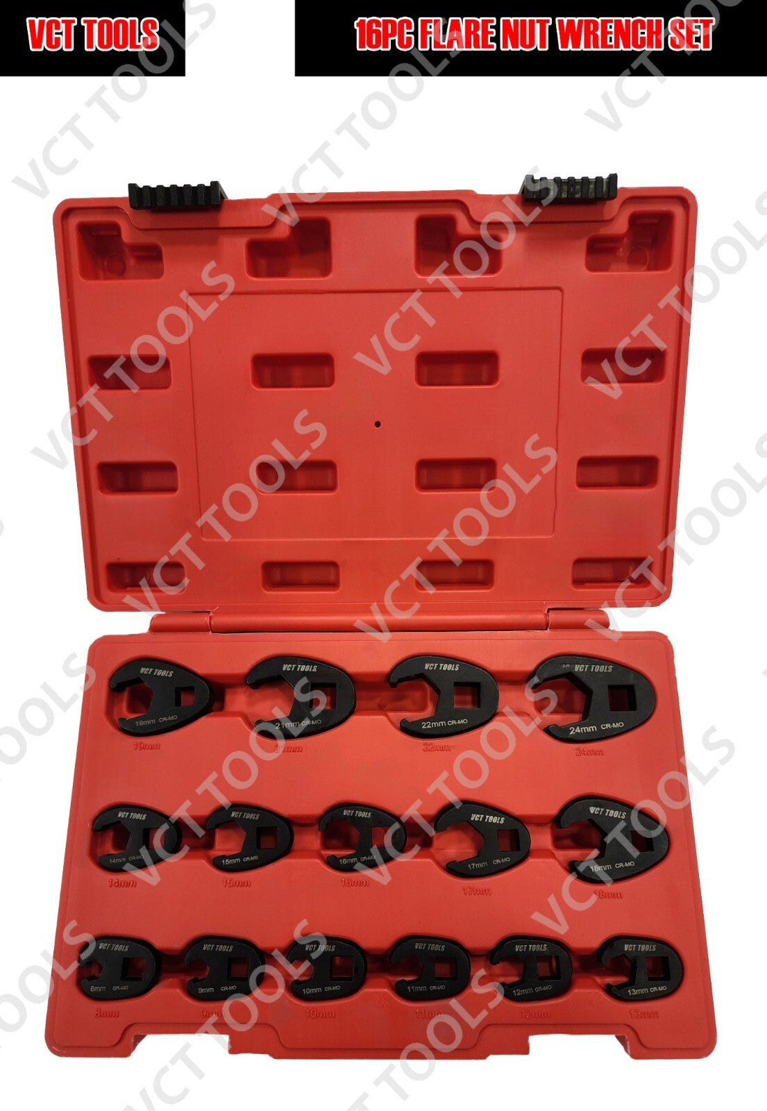 VCT 15pc Metric Crowfoot Wrench Set