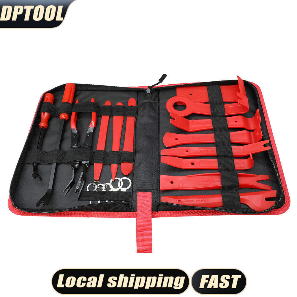 19Pcs Car Trim Removal Tool Set Hand Tools Pry Bar Panel Door Interior
