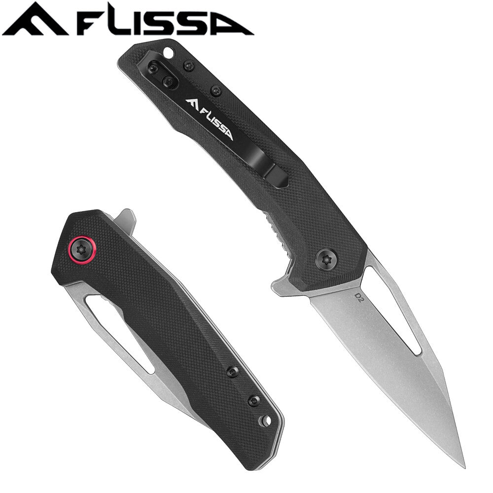 Flissa Pocket Knife Folding Edc Knife 3-1/4 Inch D2 | Built Supply Co