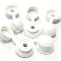 Corrugated Roofing Screw Strap Caps White Plastic