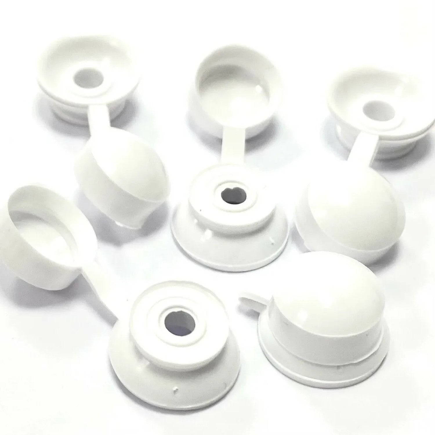 Corrugated Roofing Screw Strap Caps White Plastic