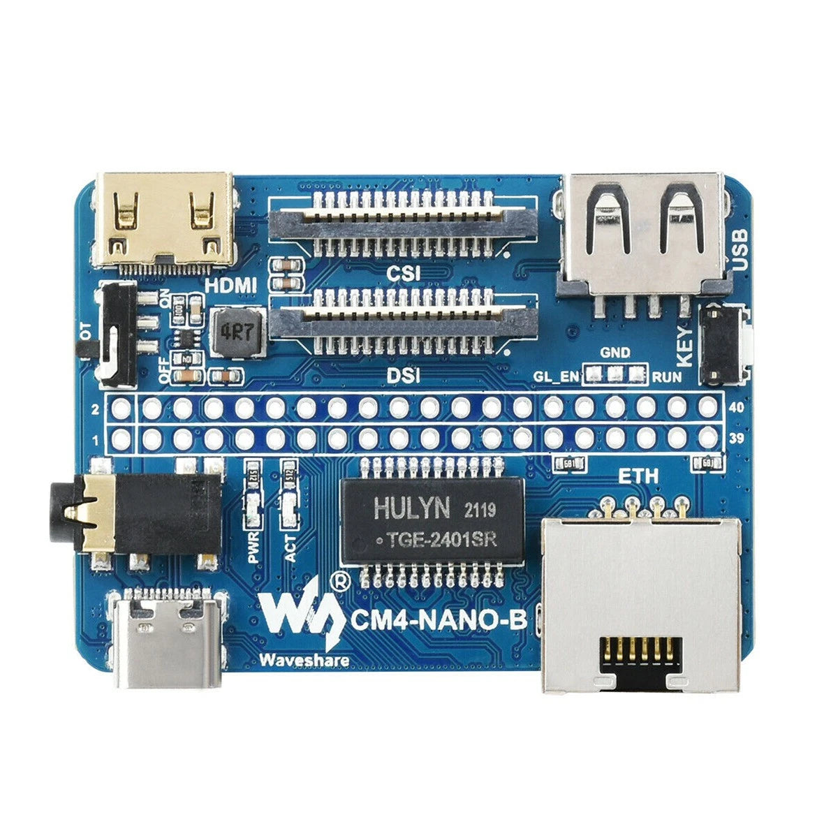 Dual Gigabit 5g 4g Ethernet Base Board (B) For Raspberry Pi Compute