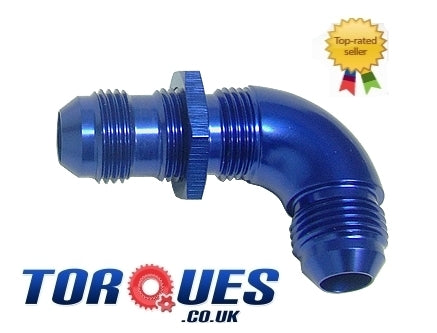 AN -6 (AN6 AN 6) 90 Degree Swept Bulkhead Fitting