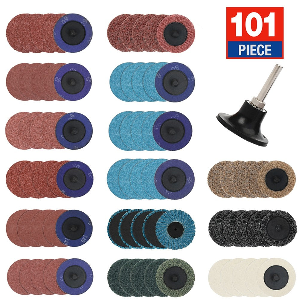 WORKPRO 101PCS 2-Inch Sanding Discs Set for Die Grinder