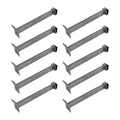12 In Chrome Slatwall Hangrail Bracket Holding 1-3/4x1/2" Rectangular