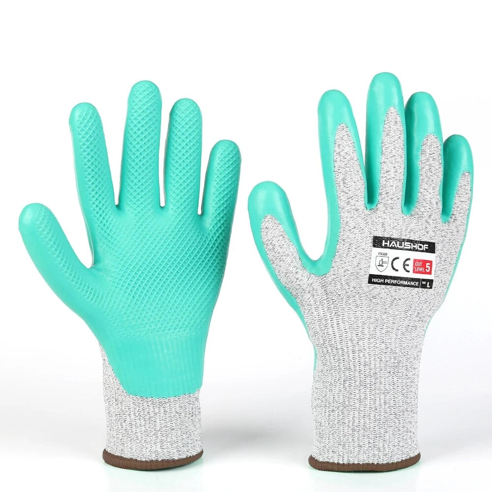 3pair S/m/l/xl Size Gardening Gloves Latex Coated 5 Cut Resistant