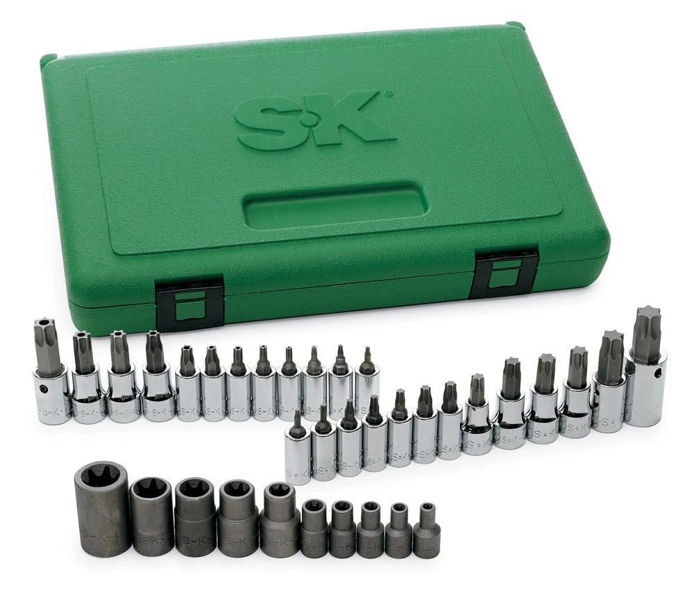 Sk Tools 1/4", 3/8" And 1/2" Drive Torx Bit Socket Set (19763)
