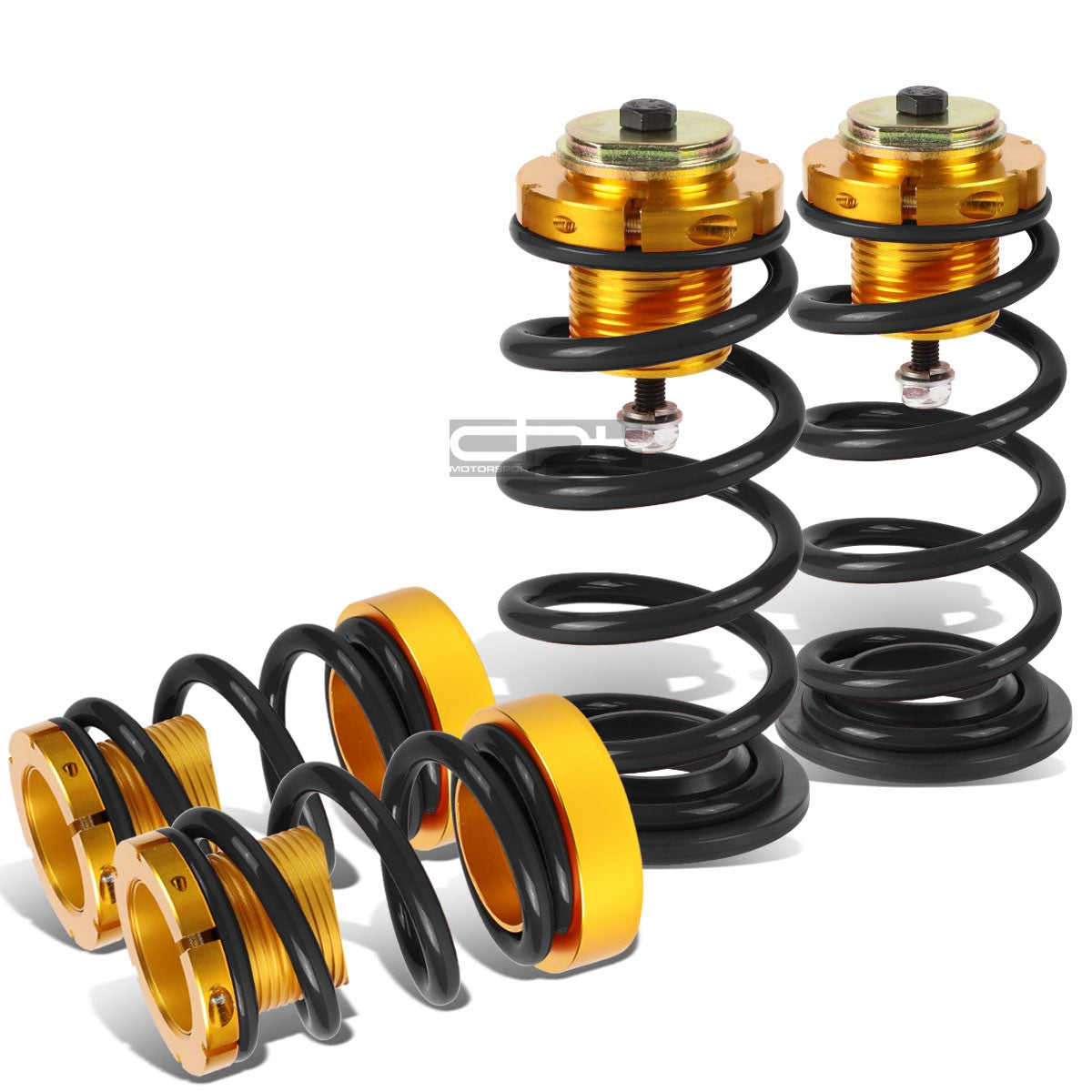 Fit 06-11 Honda Civic 1-4" Adjustable Black Spring Coilover Suspension