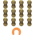 12 Pack XFITTING 1/2" Push Fit Coupling with 1 Free Dis
