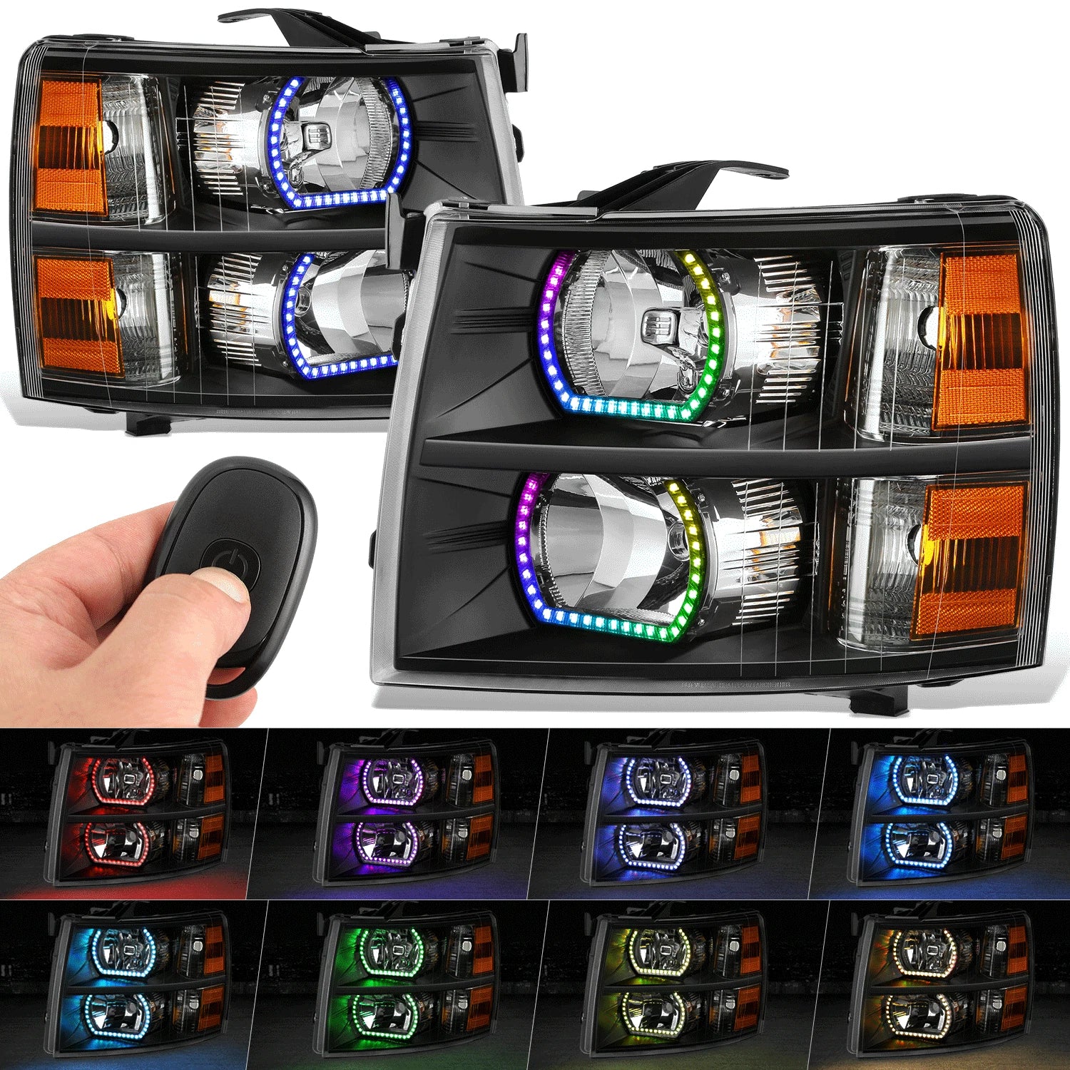 Fit 07-13 Silverado 1500-3500 Hd Hook Style Rgb Led | Built Supply Co