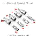 Pneumatic Connector for Air Compressor - Silver PP