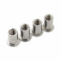 100pcs Stainless Steel Flat Head Semi Hex Open End Rivet Nuts M3/M4/M5/M6/M8<wbr/>/M10