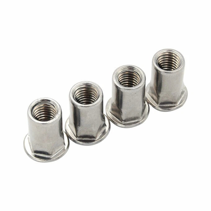 100pcs Stainless Steel Flat Head Semi Hex Open End Rivet Nuts M3/M4/M5/M6/M8<wbr/>/M10