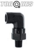 An-6 90 Degree Male to 3/8" Hardline Tube Adapter