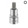 Force 33850.. S2 Steel 3/8" Dr. 50mml 12pt Star Spline Male Socket