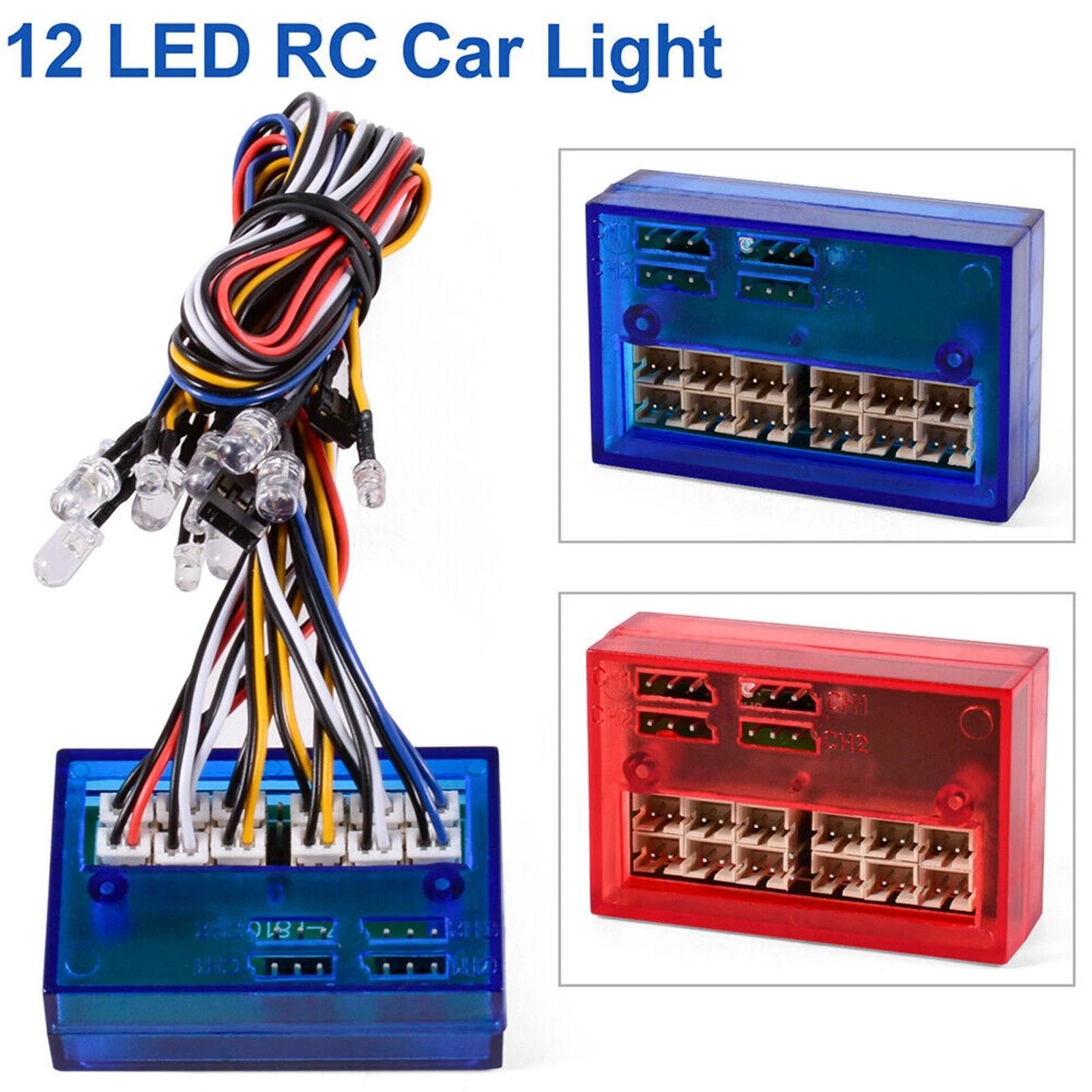 4.8~6V Multi-mode Remote Control 12 Led Light Kit For 1/10 1/8 Rc Car