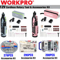 WORKPRO 12V Cordless Rotary Tool Kit 7500-32000 RPM 276PC/295PC/208PC